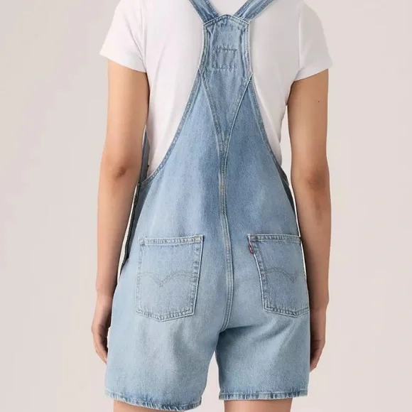 Levi's Classic Blue Denim Overalls shortalls EC!! - Picture 5 of 9